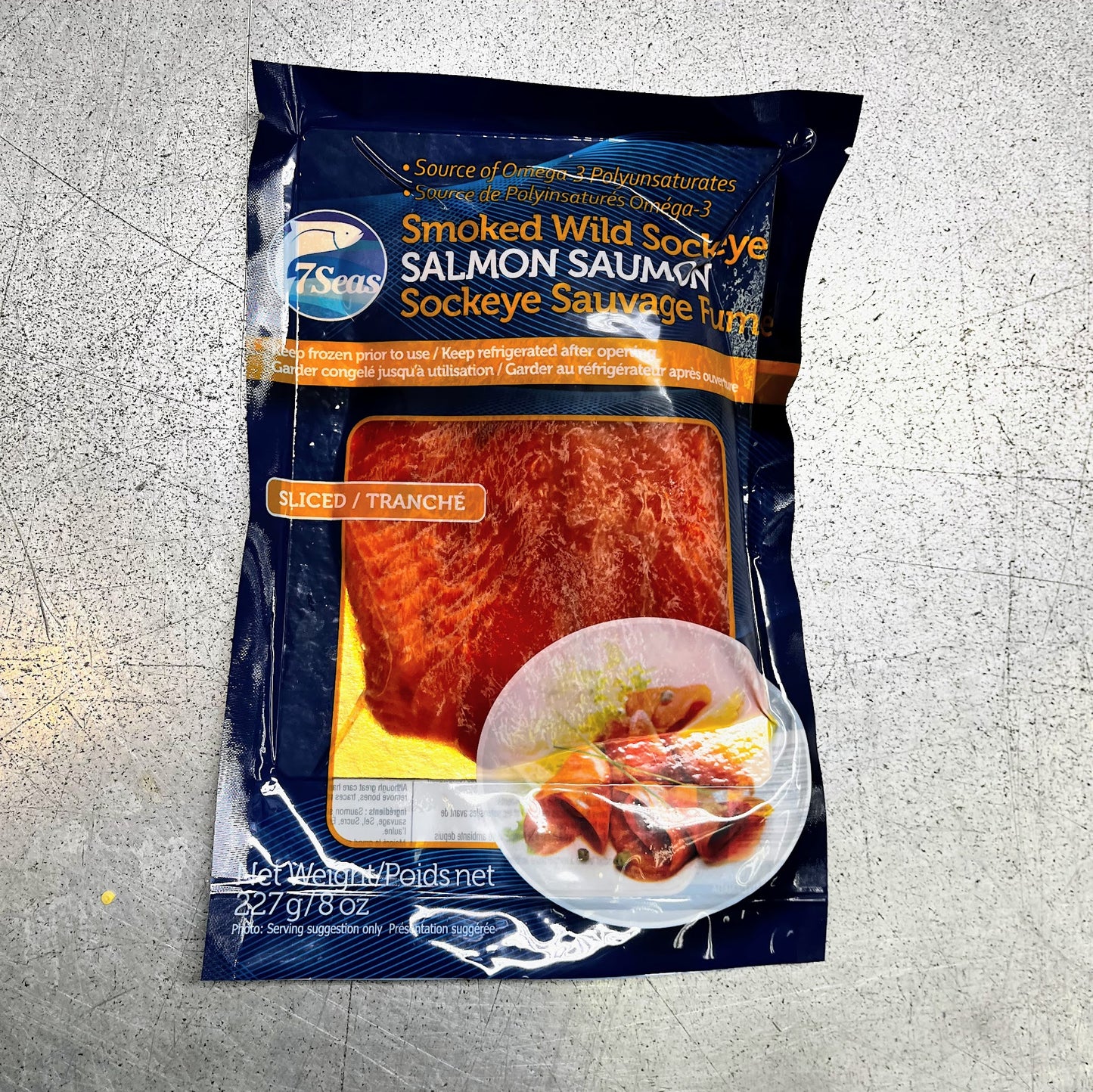 Smoked Sockeye Salmon Lox Sliced Non-Interleaf Oceanwise WILD