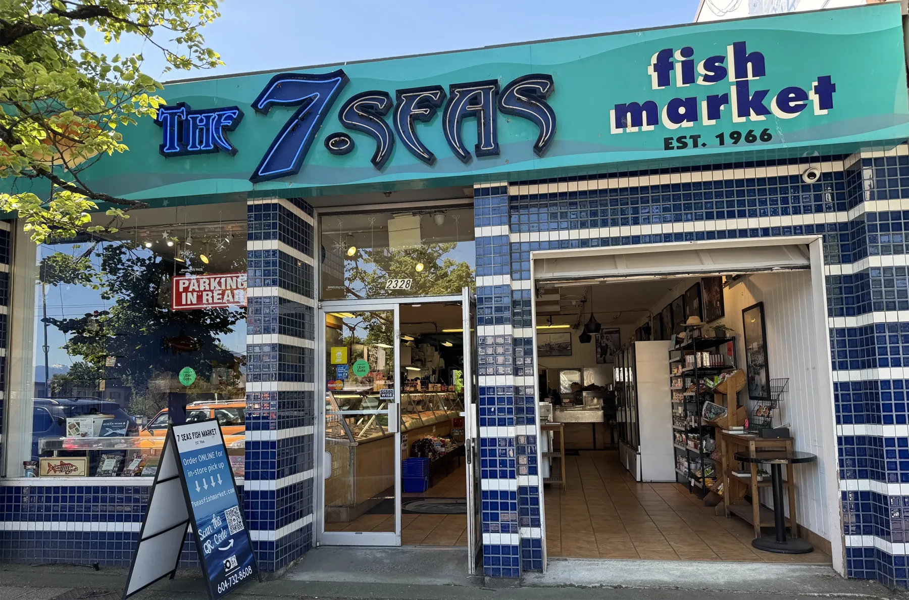 The 7 Seas Fish Market storefront on West 4th Avenue